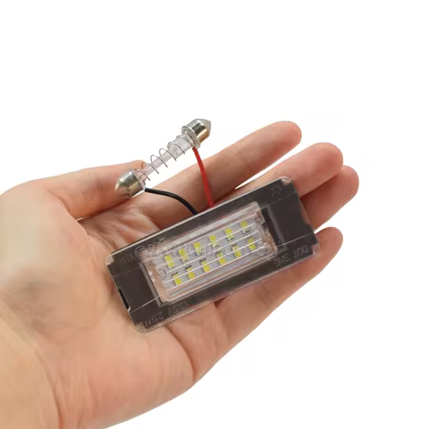 2Pcs LED Lights License Plate Light For Mini Cooper R56 R57 R58 R59 Built-In CAN-bus Resistor Error 