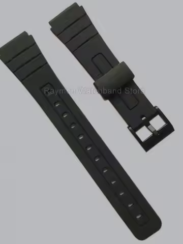For Casio Electronic Watch Strap Square Series Watchband 18mm Natural Resin Material F84/F91/F91W/F9