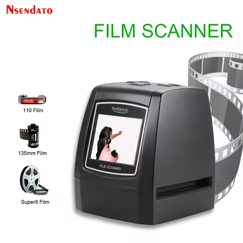 14MP/22MP High-Resolution Photo Foto Film Scanner Convert 35 mm 8 mm Color 2.4" LCD Slide Viewer Fil