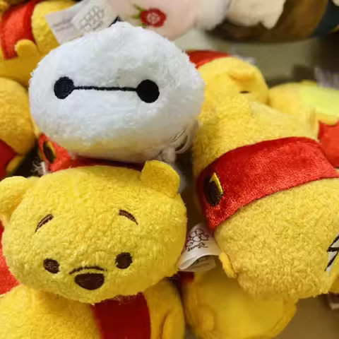 DISNEY TSUM TSUM Winnie The Pooh and Baymax Stuffed Plush Toys Soft Kawaii Winnie Baymax Plush Penda