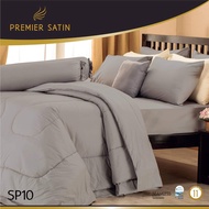 พรีเมียร์ซาติน Premier Satin ชุดเครื่องนอน(6/5ฟุต) สีพื้น ผ้าปูที่นอน ลิขสิทธิ์แท้100%