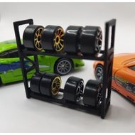 Miniature Diorama Accessories Hot Wheels Wheel Display Rack Scale 1:64 (V.2)