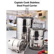 CAPTAIN COOK 12cm 2-Tier, 3-Tier, 4-Tier Stainless Steel Food Carrier (12cm- 2-Tier, 3-Tier, 4-Tier)