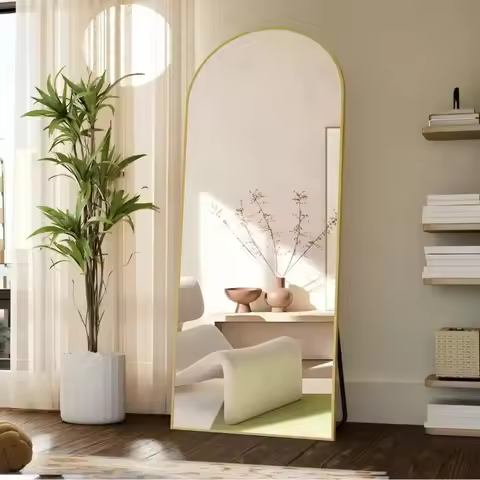 Arched Full Length Mirror, 71"x26" Full Body Floor Mirror Standing Hanging or Leaning Wall, Full Bod