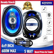 Kitoyo 6x9 inch Speaker Kereta Car Speaker Coaxial Speaker 600W MAX Car Audio Bass Tweeter Woofer Sp