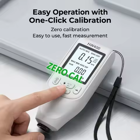 HW400 Automotive Paint Thickness Gauge Digital Coating Thickness Meter 0-2000um Car Paint Tester Fil