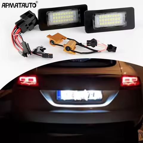 2PCS Canbus Error Free LED License Plate Light white 12v for Audi A1 A3 A4 S4 B8 A5 S5 8T A6 C7 4G Q