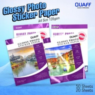 Quaff Glossy Photo Sticker A4 Size Inkjet Paper 90gsm & 135gsm