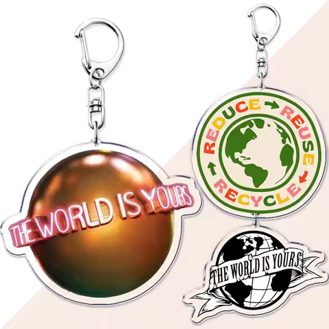 Creative World Is Yours Keychains for Accessories Scarface Tony Montana Gangster Keyring Fans Friend