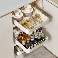 No-Drill Pull-Out Kitchen Storage Rack Under-Sink Pull-Out Basket Cabinet Sliding Drawer Organizer S