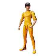 Bandai | 14cm Bruce Lee Yellow Jumpsuit Kung Fu Action Figure Model Toy Statue Desktop Decor Collect