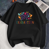 เสื้อครอบครัว เสื้อเชิ้ตผู้ชายและผู้หญิง ปลอกคอกลม ปลีก-ส่ง ผ้านิ่มใส่สบาย เสื้อคู่ M-3XL 8 สี เสื้อ