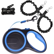 Dual Retractable Dog Leash for Walking 2 Small-Large Dogs up to 44lbs / 20 kg,Double Headed 16 ft Ex