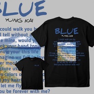 Blue Baju  yung kai Baju Original 100% cotton Baju Printed T-shirt unisex Casual Kaos