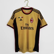 AC Milan Retro Jersey 13-14 Game Season ac Milan Away Jersey Gold AC Jersey Team Barotrika Jersey Fo