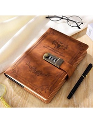 1 Pc Vintage Password Notebook With 200 Pages Of Practical Plan Book Diary Efficiency Handbook Busin