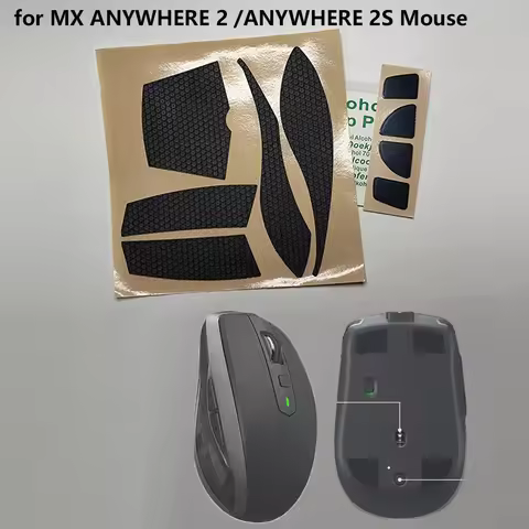 1 Set Black Mouse Feet Mat Replacement Mouse Skates Anti-Slip Stickers Pad for MX ANYWHERE 2/ ANYWHE
