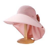 Shawl sun protection hat, outdoor UV protection empty top hat