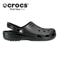 〖ใหม่เอี่ยมของแท้〗Crocs รองเท้าสาวคลาสสิครองเท้าชายชายหาดรองเท้าหุ้มส้นกลางแจ้งรองเท้าหุ้มส้นในฤดูร้อนพื้นรองเท้าหนากินกล่องสิ