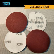 4 inch Velcro sandpaper / 4" round adhesive sandpaper grit 80 100 120 240 / P80 P100 P120 P240 - p80