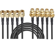 5-Pack 10ft WiFi Antenna Extension Coaxial Cable RP-SMA Male to RP-SMA Female for WiFi LAN WAN Route