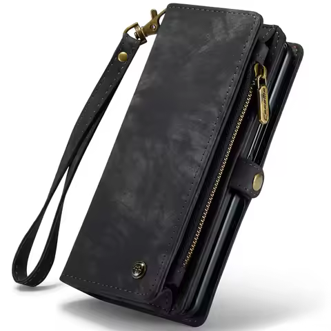 Wallet Case for Samsung Galaxy Z Fold 7 6 Fold5 Fold 4 Leather Flip Purse Book Coque Retro Vintage C