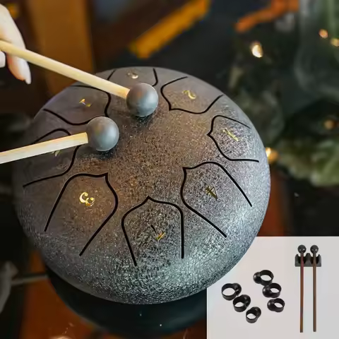 Meditation Tongue Drum Sound Healing Mindfulness Tongue Drum Spiritual Relaxation Steel Drums Portab