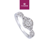 HABIB Adore Round Diamond Ring in 585/14K White Gold 266080323