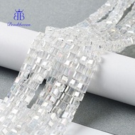 10strands Electroplate Glass Beads Strands AB color Faceted Cube Clear AB 4x4x4mm Hole: 1mm 100pcs/s