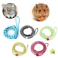 MERLYMALL Pet Hamster Leash, 1.4m Adjustable Pet Cage Leash,  Nylon Rabbit Collar Leash Rat Mouse Ha