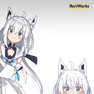 Peeking Anime Stickers - Shirakami Fubuki | Hololive