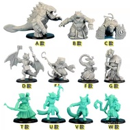 C2 Library Q Version Cartoon Magic Board Game Model Frogman Monster Goat Mage