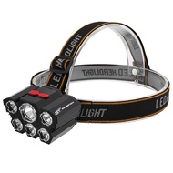 Senter Cas Kepala Headlamp LED Waterproof Dengan Cahaya Terang Free USB + Tali Kepala - SH-T06