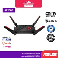 ASUS ROG RAPTURE GT-AX6000 WIFI 6 DUAL BAND GAMING ROUTER - Dual 2.5G ports, AiMesh support, Expande