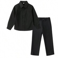 Boys Suits 2-Pieces Suit Set Toddler Tuxedos Dresswear Ring Bearer Outfit Wedding Shirts Pants Forma