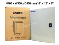 HIMEL IP55 METAL ENCLOSURE BOX AD403014 (H400mm x W300mm x H140mm / H16" x W12" x D6")