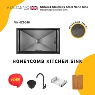 VULCANO 70CM X 46CM NANO HONEYCOMB KITCHEN SINK