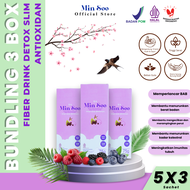 민수【PAKET 3 BOX】 MIN SOO BERRY MAGIC FIBER DRINK - Minuman Diet Penurun Berat Badan &amp; Detox Slim Antioksidan Memperlancar BAB