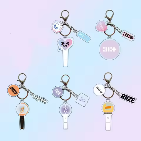 Kpop ATEEZ TWS RIIZE ILLIT Keychain Albums Key Chain Hongjoong Seonghwa Keyring Bag Backpack Pendant