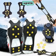 UPSTO Ice Gripper Spike, Universal 10 Teeth Ice Claw,  Spike Anti-Slip Shoe Covers For Shoes