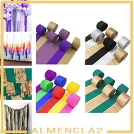 [Almencla2] 6 Rolls Crepe Paper Streamers Backdrop for Anniversary New Year Thanksgiving