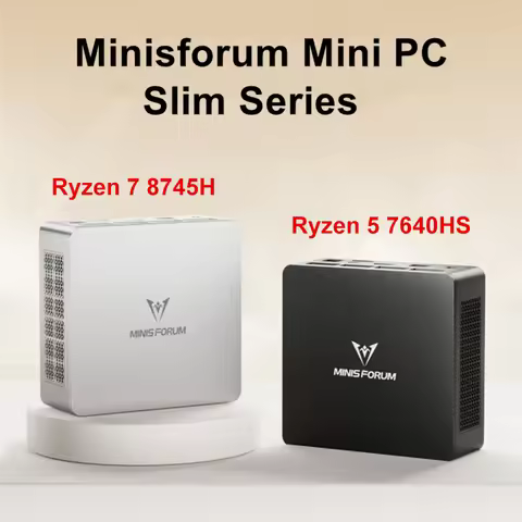 MINISFORUM Mini PC UM870 UM760 Slim, AMD Ryzen 7 8745H/Ryzen 5 7640HS Gaming Mini Computer, Windows 