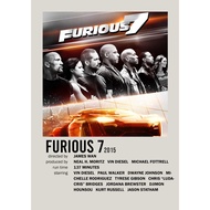 【READY STOCK】Poster FURIOUS 7 Movies for home/bedroom/office