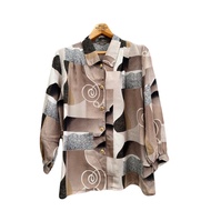 Vintage Shirt For Women Long Sleeves Bust 44/Waist 44/Shoulder 14.5/Length 25 Second Hand Japanese M