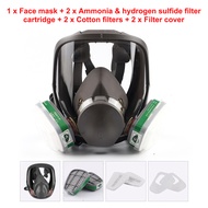 หน้ากากกันสารเคมี รุ่น 6800 ขนาดกลาง พร้อมตลับกรอง 6001 ฟิลเตอร์ 5N11 ฝาครอบ 501ของแท้ 100%