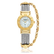 Charriol นาฬิกาข้อมือผู้หญิง รุ่น ST TROPEZ ICON 24.5MM WATCH YELLOW GOLD, STEEL CABLE, CHARRIOL BEZEL AND 12 DIAMONDS W