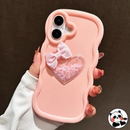 Cute 3D Glitter Love Phone Case For Realme C75 C75X C73 C17 C15 C12 C11 C3 C2 C1 5G 4G Cover Candy C
