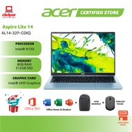 ACER ASPIRE LITE 14 AL14-32P-C6WR / AL14-32P-C8AG LAPTOP ( N150 8GD5 512SSD / 14" IPS WUXGA / WIN11H