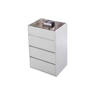 Modern Minimalist Closet Island Glass Top Display Cabinet Spacious Drawers Bedroom Storage Organizer