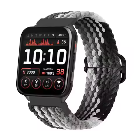 Elastic Bands for Garmin Venu X1 Band, Slide Buckle Nylon Woven Strap